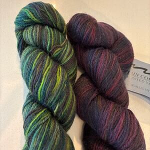 Mountain Colors Yarn Hand Painted 2 skeins hanks Superwash wool mohair blend